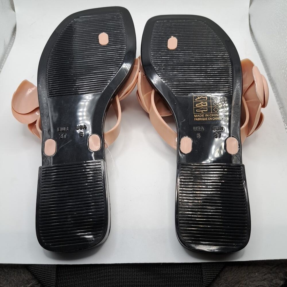 NEW! Beautiful Floralee Jelly Thong Sandals Jeffery Campbell Mauve Size 8 - Picture 7 of 7